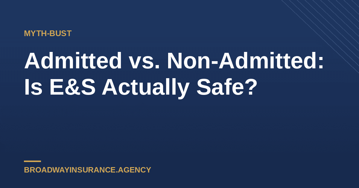 Insurance policy documents — admitted vs non-admitted surplus lines comparison